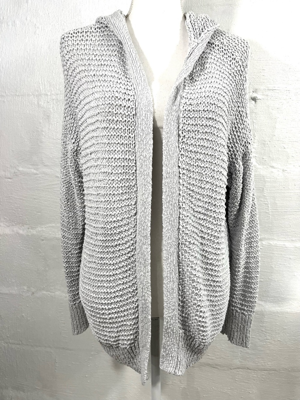 AERIE KNIT THROW ON HOODED SWEATER